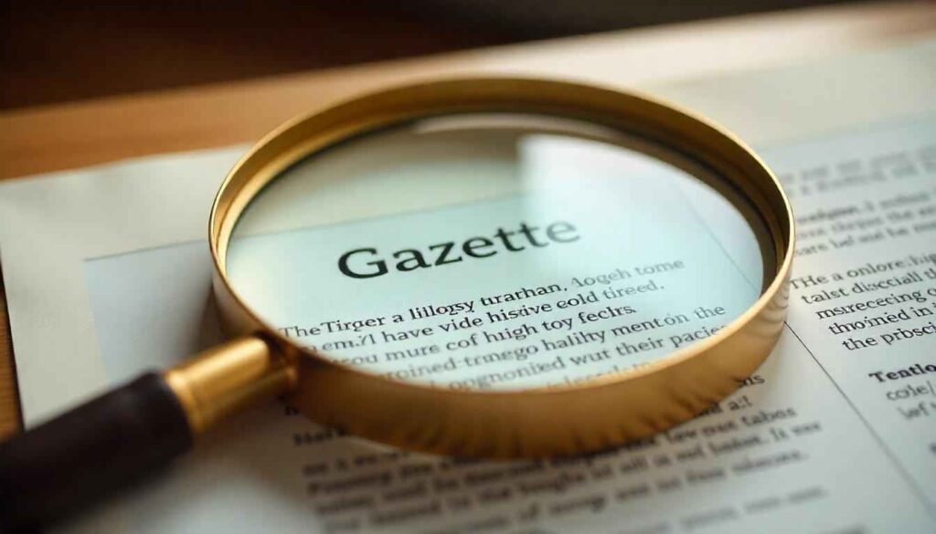 What is the purpose of a Gazette Notification?