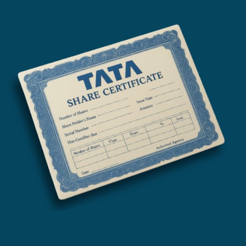 Name Change in Share Certificate