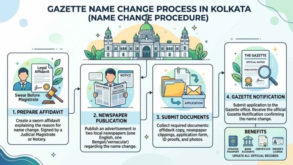 Official Gazette Name Change in Kolkata document process